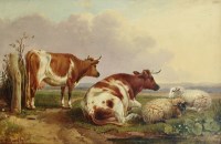 Lot 480 - Thomas Sidney Cooper (1803-1902) Sheep and...