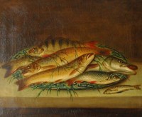 Lot 494 - British School, late 19th century Game fish on...