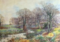 Lot 512 - Arthur Willett (1857-1918) Brook running...