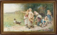 Lot 529 - John Parker RWS (1839-1915) Dame Durden's...