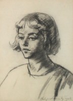 Lot 549 - Philip Naviasky (1894-1983) Portrait of a girl...