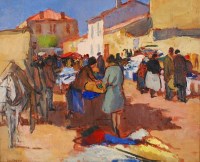 Lot 551 - Philip Naviasky (1894-1983) Continental street...