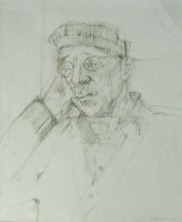 Lot 557 - Peter Edwards (B.1955) Portrait of Ivor Cutler...