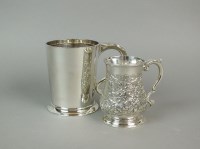 Lot 21 - A George III silver baluster mug, London 1792,...