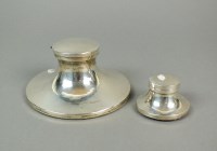 Lot 23 - A silver capstan inkwell, S. Blanckensee &...