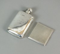 Lot 47 - A Victorian silver hip flask, London 1893,...