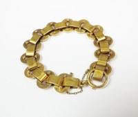 Lot 64 - A 14ct gold oval link bracelet, with bolt ring...