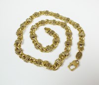 Lot 65 - An 18ct gold decorative link necklace, with...