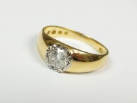 Lot 161 - A Gentleman's 18ct gold single stone diamond...