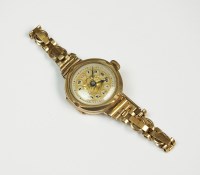 Lot 178 - A Lady's 9ct gold wristwatch, the decorative...