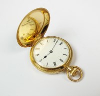 Lot 182 - A Lady's 18ct gold fob watch, Birmingham 1898,...