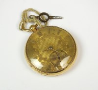 Lot 190 - A Gentleman's mid-19th century 18ct gold cased...