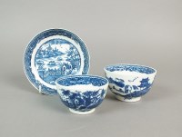 Lot 234 - A Caughley tea bowl and saucer transfer...