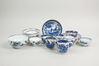 Lot 245 - A selection of English porcelain blue and...