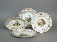 Lot 267 - A German porcelain dessert service, Meissen...