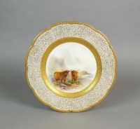 Lot 289 - A Royal Worcester porcelain cabinet plate...