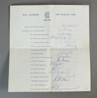 Lot 326 - A full set of original autographs by the MCC...