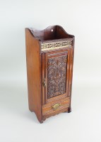 Lot 347 - A late Victorian oak tobacco cabinet 19th...