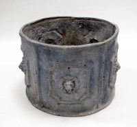 Lot 348 - A lead cistern 19th century of round panelled...