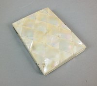 Lot 367 - A mother of pearl mounted card case with...