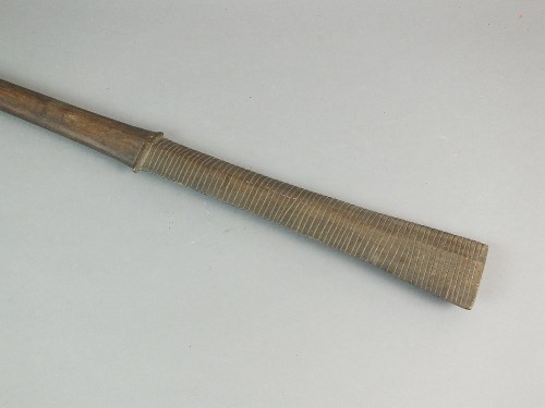 Lot 402 - A Tongan club of flared rectangular form the...