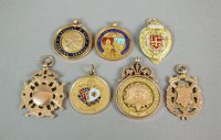 Lot 441 - Seven assorted medals, comprising a 15ct gold...