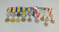 Lot 443 - A World War I trio, awarded to '82684 GNR. J....