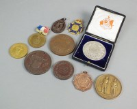 Lot 445 - An Edwardian silver exhibition medal, 1902,...