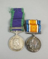 Lot 446 - A World War I medal, 1914-1918, awarded to...