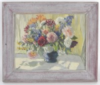 Lot 466 - Gladys Vasey (1889-1981) Still life of flowers...