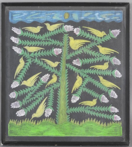 Lot 476 - Attributed to Scottie Wilson (1889-1972) Bird...