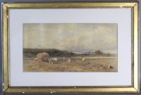 Lot 514 - William Gosling (1824-1883) Making Hay, signed...