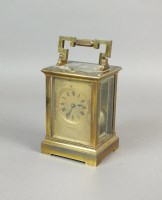 Lot 533 - A Ritchie & Son Paris gilt brass repeating...