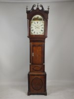 Lot 535 - A George III oak and mahogany crossbanded...