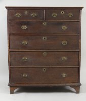 Lot 553 - A joined oak chest of drawers, second quarter...