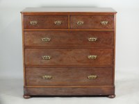 Lot 563 - A Victorian mahogany chest of two short and...