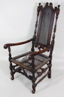 Lot 570 - A beech framed open armchair, early 18th...