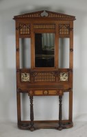Lot 574 - A Victorian walnut and mahogany hall stand...