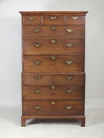 Lot 605 - A George II (mid 18th century) mahogany chest...