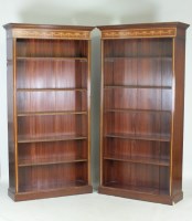 Lot 614 - A pair of Adam revival mahogany free standing...