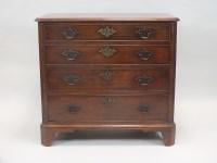 Lot 626 - A George III mahogany chest of drawers late...