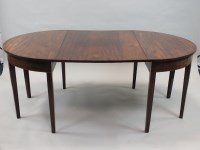 Lot 629 - A George III mahogany D-end dining table with...