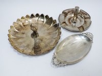 Lot 16 - A silver combined ashtray and cigar cutter,...