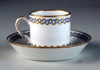 Lot 29 - A 'Sèvres' porcelain coffee can and saucer,...