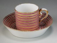 Lot 30 - A 'Sèvres' coffee can and saucer, 19th century,...