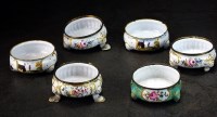 Lot 38 - Six assorted 18th century English enamel table...