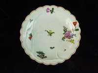 Lot 41 - A Worcester 'Blind Earl' moulded plate, circa...