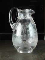 Lot 52 - A Victorian glass jug, circa 1880, the neck...