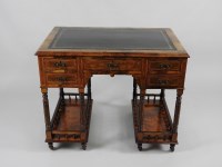 Lot 96 - A small late Victorian figured walnut and...