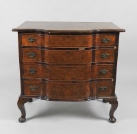 Lot 98 - An early 20th century walnut veneered boxwood...